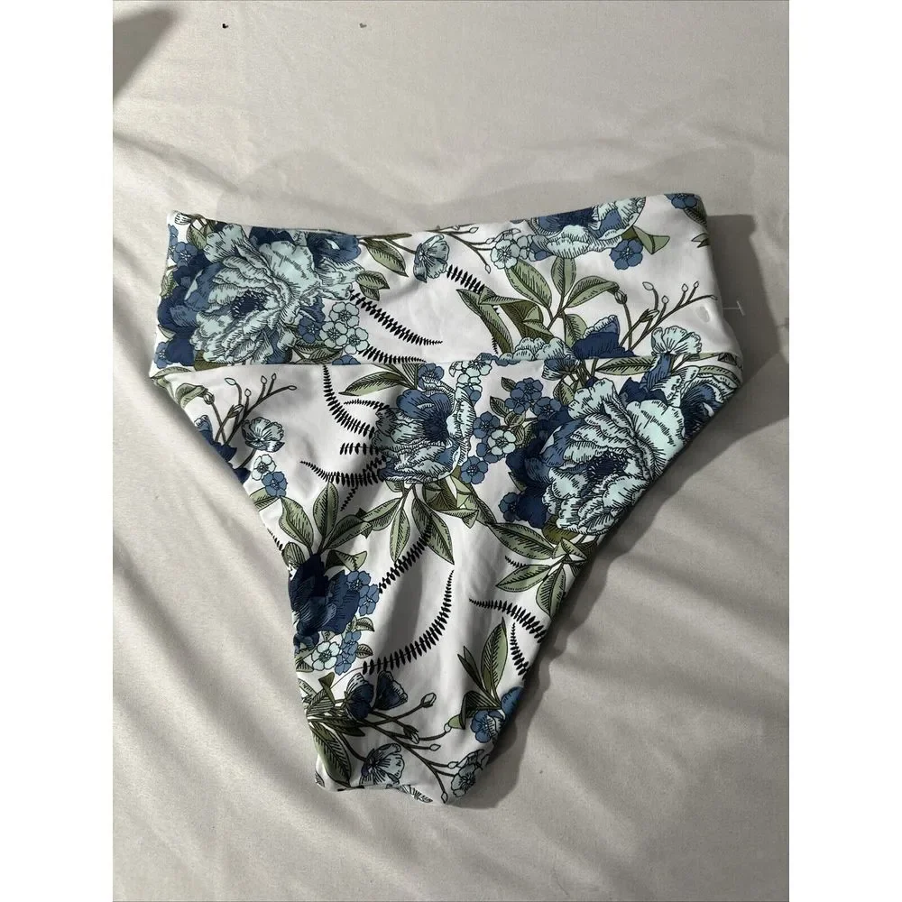 NEW Maaji [ Small ] Botanical Twist‎ High Rise/High Leg Bikini Bottom #U1240